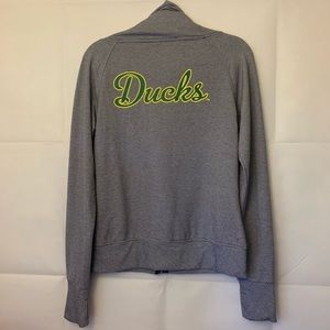 Large- Striped U of O Zip Up